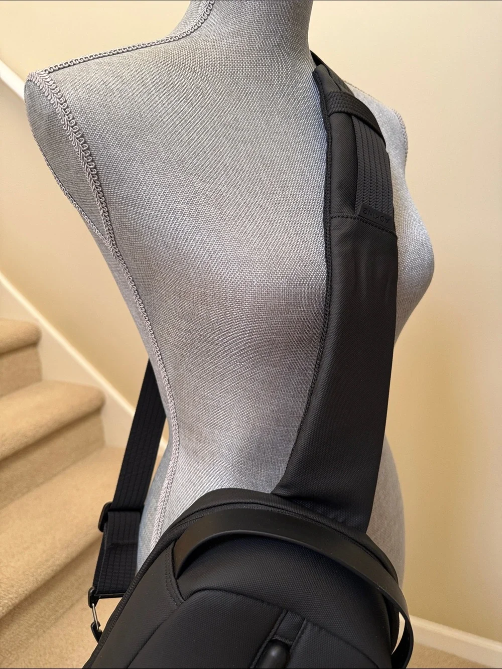 New without tag. Black Men’s Sling AOKING Backpack — Everyday Crossbody Carry.